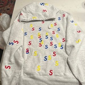 Grey sz Medium Supreme S hoodie